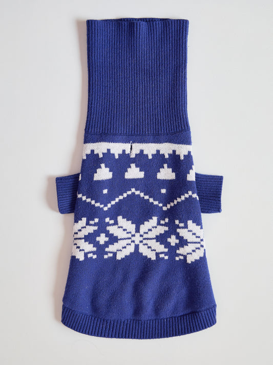 Christmas Glow-in-the-Dark Snowflake Knitted Pet Sweater