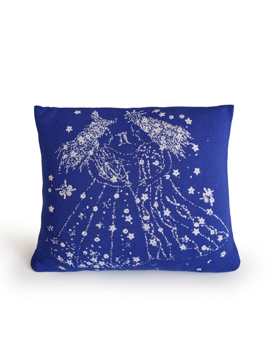 Glow-in-the-Dark Constellation Knitted Throw Pillow