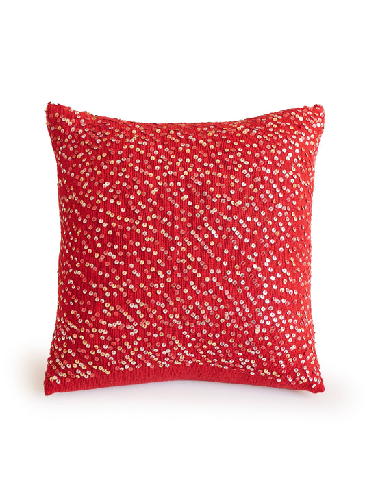 Handmade Sequin Wool Knitted Throw Pillow