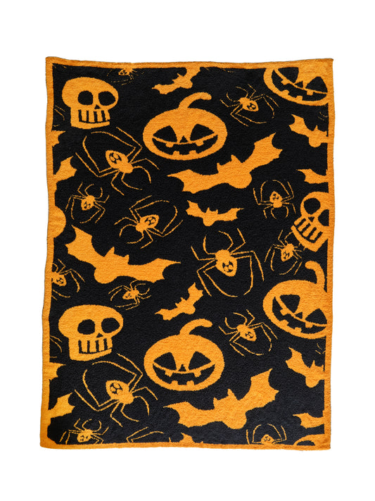 Halloween Knitted Throw Blanket