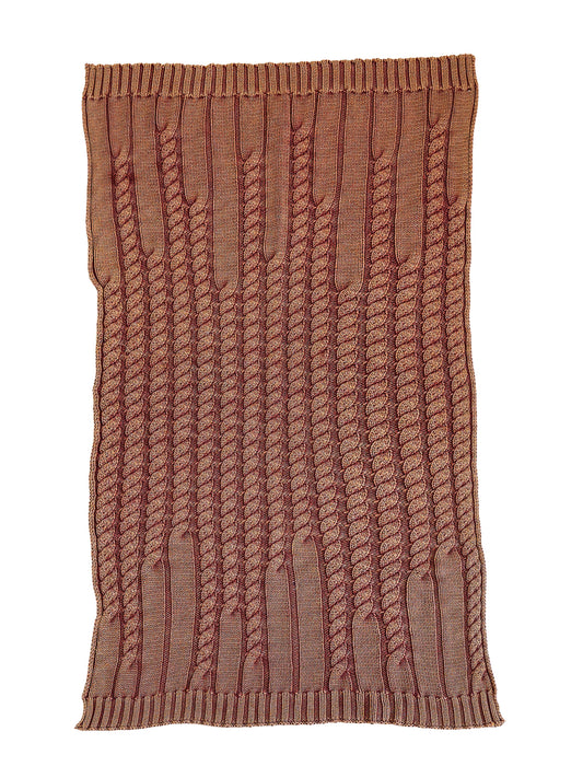 Washed Cable Knit Throw Blanket