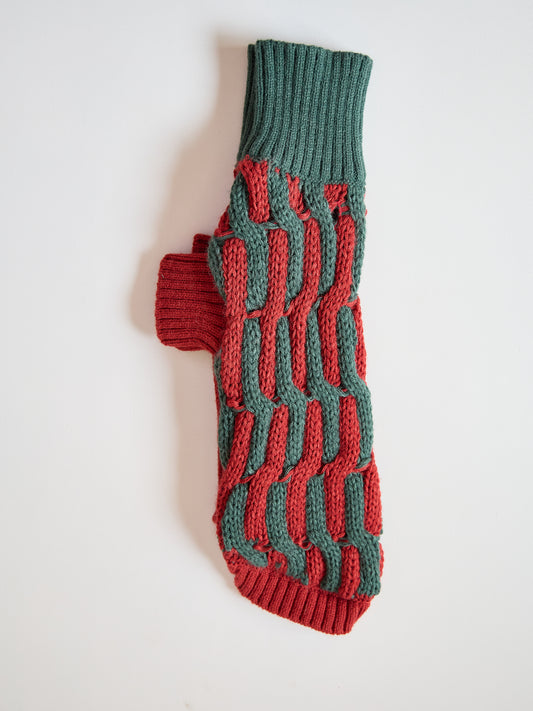 Christmas Cable Knit Pet Sweater