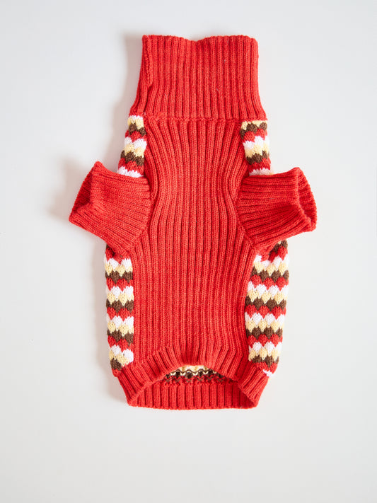 Colorful Striped Knitted Pet Sweater