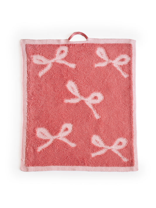Bow Terry Cloth Knitted Hand Towel