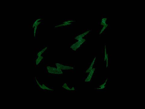 Glow-in-the-Dark Lightning Knitted Throw Pillow