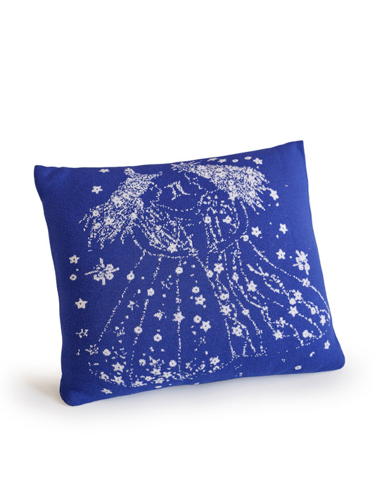 Glow-in-the-Dark Constellation Knitted Throw Pillow