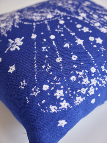 Glow-in-the-Dark Constellation Knitted Throw Pillow