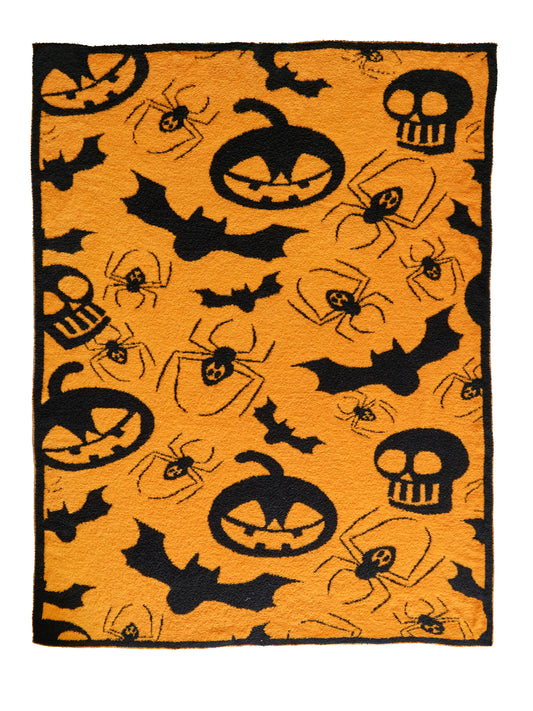 Halloween Knitted Throw Blanket
