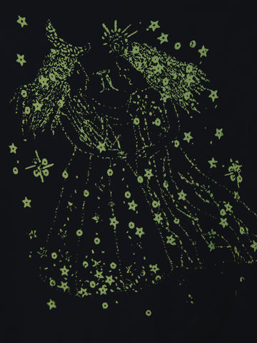 Glow-in-the-Dark Constellation Knitted Throw Blanket