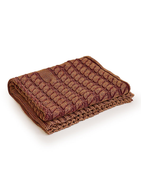 Washed Cable Knit Throw Blanket